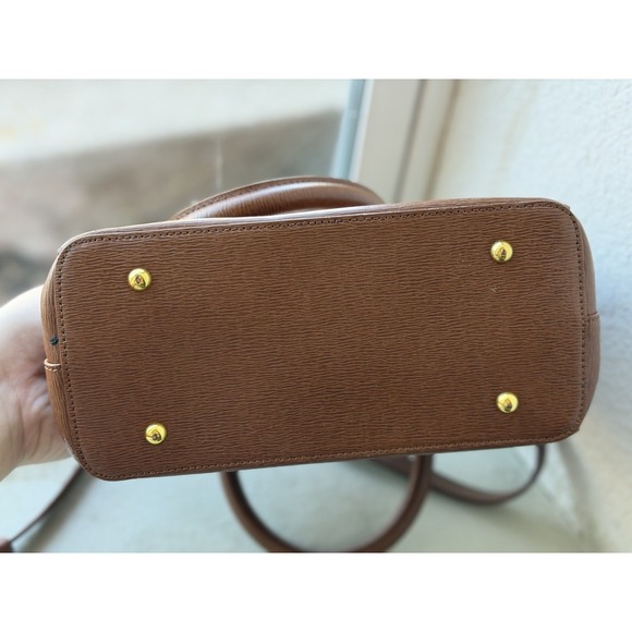 Ralph Lauren Purse Leather Crossbody Satchel Zipper - Picture 8 of 9